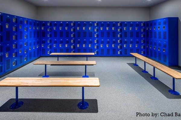 Upper school gym locker room
